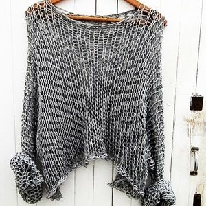 Gray Lose Knit Sweater